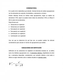 COMBINATORIA MATEMATICA. Página 1