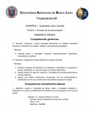 ESPAÑOL I Expresión oral y escrita ETAPA 1: Proceso de la comunicación