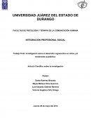 Investigación sobre el desarrollo cognoscitivo en niños y el rendimiento académico Artículo Científico sobre la investigación