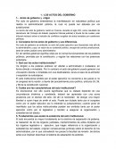 Conceptos de los actos de gobierno y sus diferencias