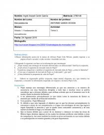 PEPSICO Módulo 1. Fundamentos de mercadotecnia. Página 1