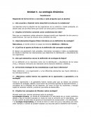 Unidad 1. La ecología dinámica