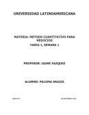TAREA METODO CUANTITATIVO PARA NEGOCIOS