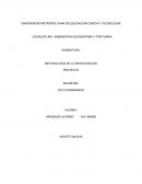 PROYECTO METODOLOGIA DE LA INVESTIGACION