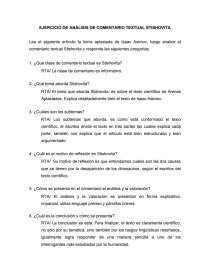 EJERCICIO DE ANÁLISIS DE COMENTARIO TEXTUAL STISHOVITA. Página 1