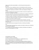 TAREA: REFLEXIONANDO SOBRE LA INVESTIGACIÓN SOCIOLÓGICA / MÉTODO