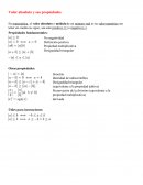 Valor absoluto y sus propiedades.