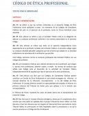 CÓDIGO DE ÉTICA PROFESIONAL TEXTO ÚNICO ORDENADO