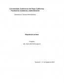 Reporte de lectura