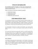 TIPOS DE CONTAMINACIÓN--EXPOSICION MEDIO AMBIENTE