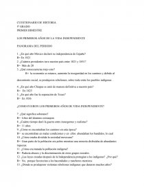CUALES SON LOS PRIMEROS AÑOS DE MEXICO INDEPENDIENTE. Página 1
