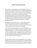 Archivistica. Visita al archivo institucional