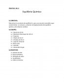 PRACTICA NO. 6 Equilibrio Químico