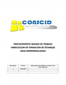 PROCEDIMIENTO SEGURO DE TRABAJO FABRICACION DE FUNDACION DE ESTANQUE AGUA DESMINERALIZADA
