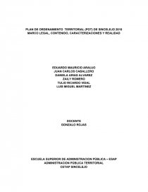 ASPECTO LEGAL DE LOS PLANES DE ORDENAMIENTO TERRITORIAL EN COLOMBIA. Página 1