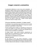 Imagen corporal y autoestima