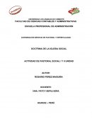 ACTIVIDAD DE PASTORAL SOCIAL I Y II UNIDAD