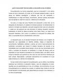¿Qué es educación? Postura sobre la educación actual en México