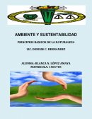 AMBIENTE Y SUSTENTABILIDAD PRINCIPIOS BASICOS DE LA NATURALEZA