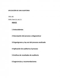 Ejemplo Auditoria ISO. Página 1