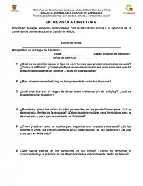 ENTREVISTA A DIRECTORA. Página 1