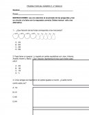 PRUEBA PARCIAL NÚMERO 5 4º BÁSICO
