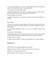 Informe de Laboratorio. Determinar experimentalmente la relación cuantitativa entre la masa de una sustancia y su volumen. Página 5