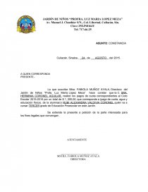 Lista excel. Página 1