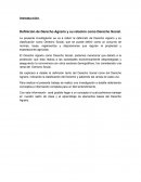 Definición de Derecho Agrario y su relación como Derecho Social.