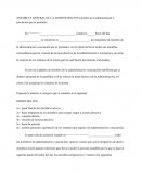 ASAMBLEA GENERAL DE LA ADMINISTRACIÓN (nombre de la administración o asociación que se pretende).