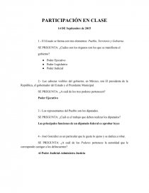 Participacion en clase. Página 1