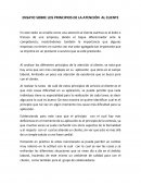 ENSAYO SOBRE LOS PRINCIPIOS DE LA ATENCIÓN AL CLIENTE