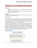 Acidez de los cationes metálicos