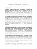 Analisis de Estrategias de enseñanza y aprendizaje