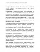 Investigación en la administración