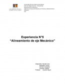 Experiencia N°5 “Alineamiento de eje Mecánico”