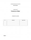 Una nueva Formula de hidrato