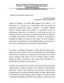 Adelante los funcionarios activos Programa de maestria en administracion pùblica. Página 1