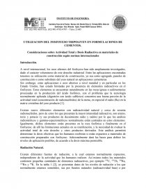UTILIZACION DEL FOSFOYESO TRIPOLIVEN EN FORMULACIONES DE CEMENTOS.. Página 1