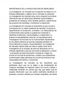 Inmportancia de la investigacion de mercado