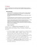 Letra V y su uso en el afabeto