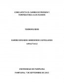 Como afecta la presión y temperatura a un fluido