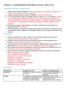 Historia TEMA 2: LA MONARQUIA ESPAÑOLA EN EL SIGLO XVI