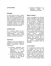 LEY DE HOOKE PROCEDIMIENTO EXPERIMENTAL. Página 1