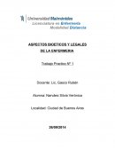 ASPECTOS BIOETICOS Y LEGALES DE LA ENFERMERIA Trabajo Practico Nº 1