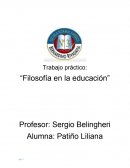 Trabajo práctico: “Filosofía en la educación”