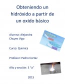 Obteniendo un hidróxido a partir de un oxido básico