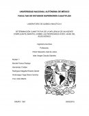 DETERMINACIÓN CUANTITATIVA DE LA INFLUENCIA DE UN AGENTE COMPLEJANTE