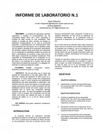 INFORME DE LABORATORIO N.1. Página 1