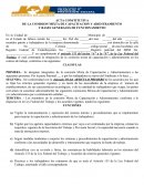 ACTA CONSTITUTIVA DE LA COMISION MIXTA DE CAPACITACION Y ADIESTRAMIENTO Y BASES GENERALES DE FUNCIONAMIENTO